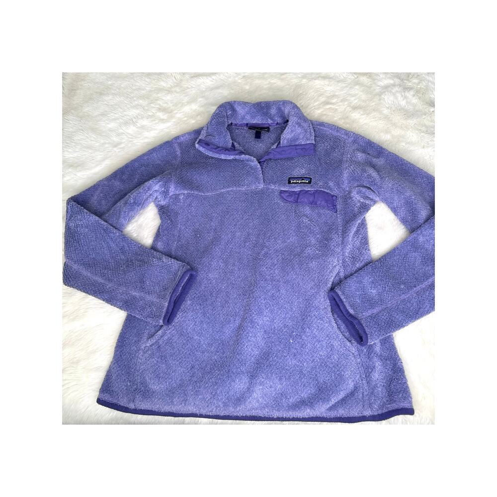 Patagonia Re Tool Snap T Fleece Pullover Sweater Jacket Tundra Purple Concord